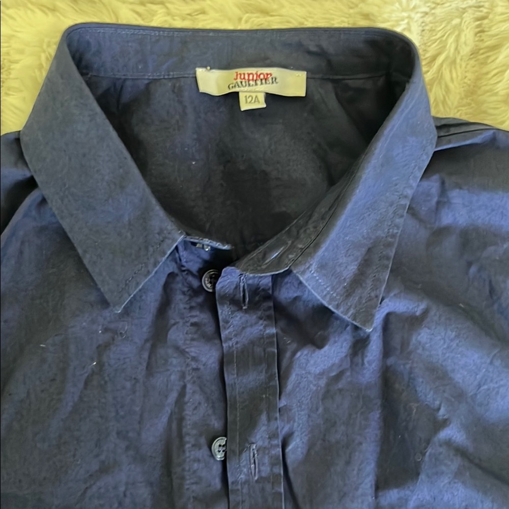 Junior Gaultier Blue Casual Button Down Shirt
